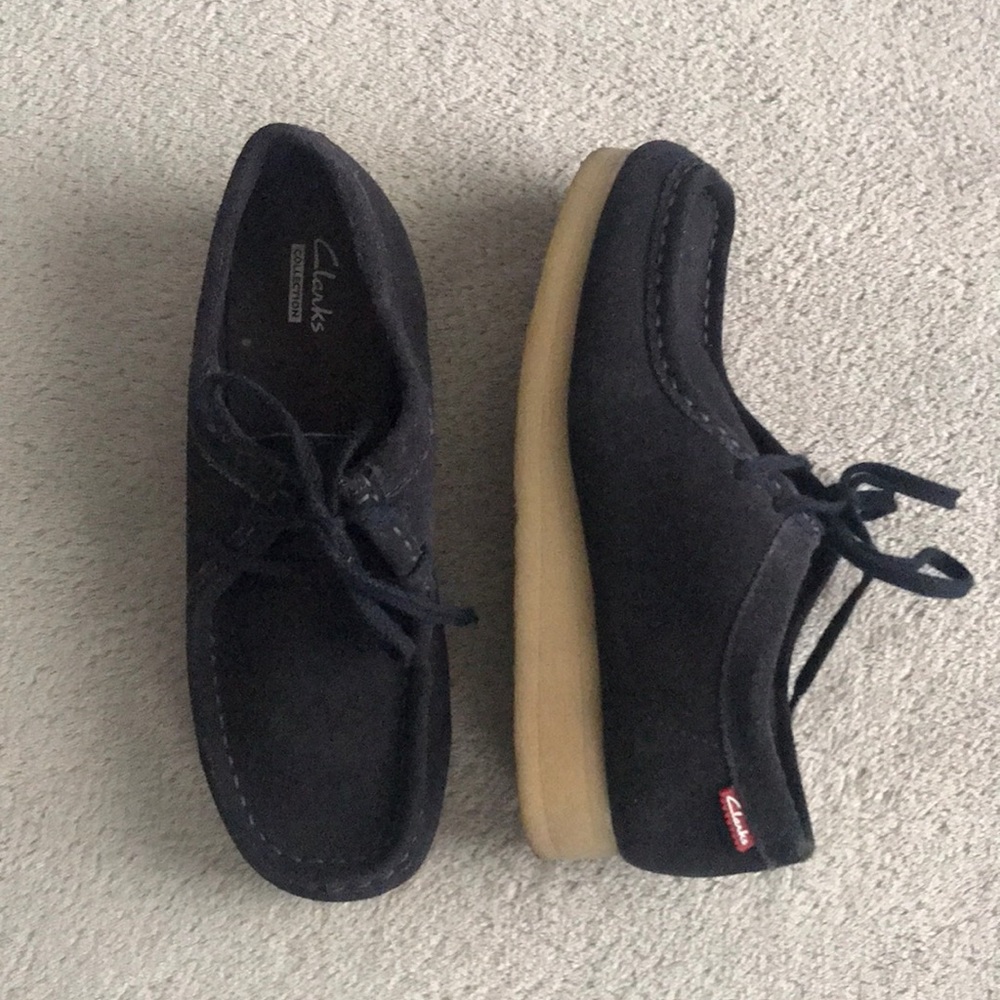 Navy blue Clark’s!